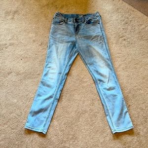 Girls blue super skinny jeans. Size 14